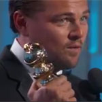 Leonardo DiCaprio at the Golden Globes